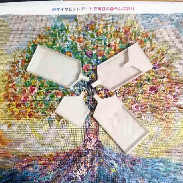 手芸時間オリジナル ビーズトレー 大サイズ　乳白色 半透明白