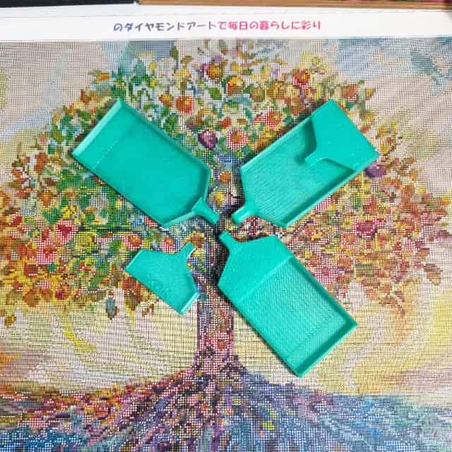 手芸時間オリジナル ビーズトレー 大サイズ　エメラルドグリーン