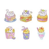 ダイヤモンドアート AHD マグネットセット（6個入り）ネコちゃん ラウンドビーズ キラキラビーズ