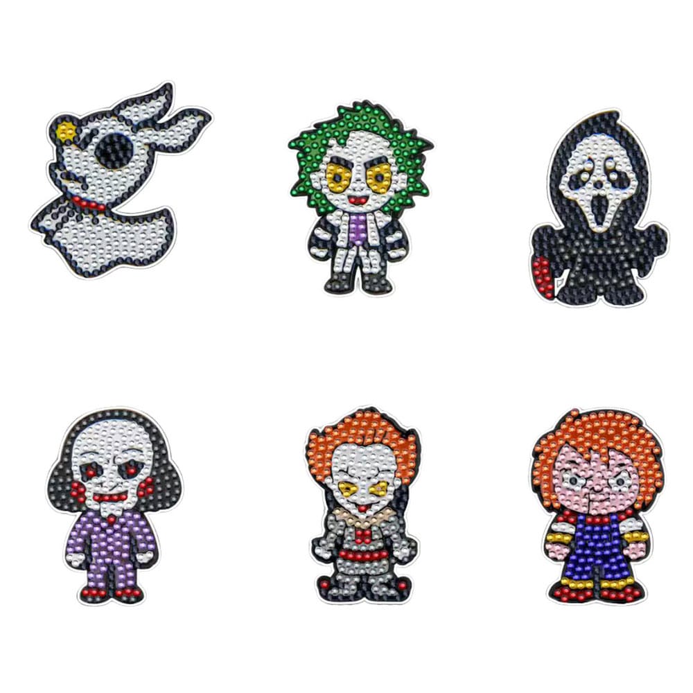 ダイヤモンドアート AHD マグネットセット（6個入り）モンスター ラウンドビーズ キラキラビーズ