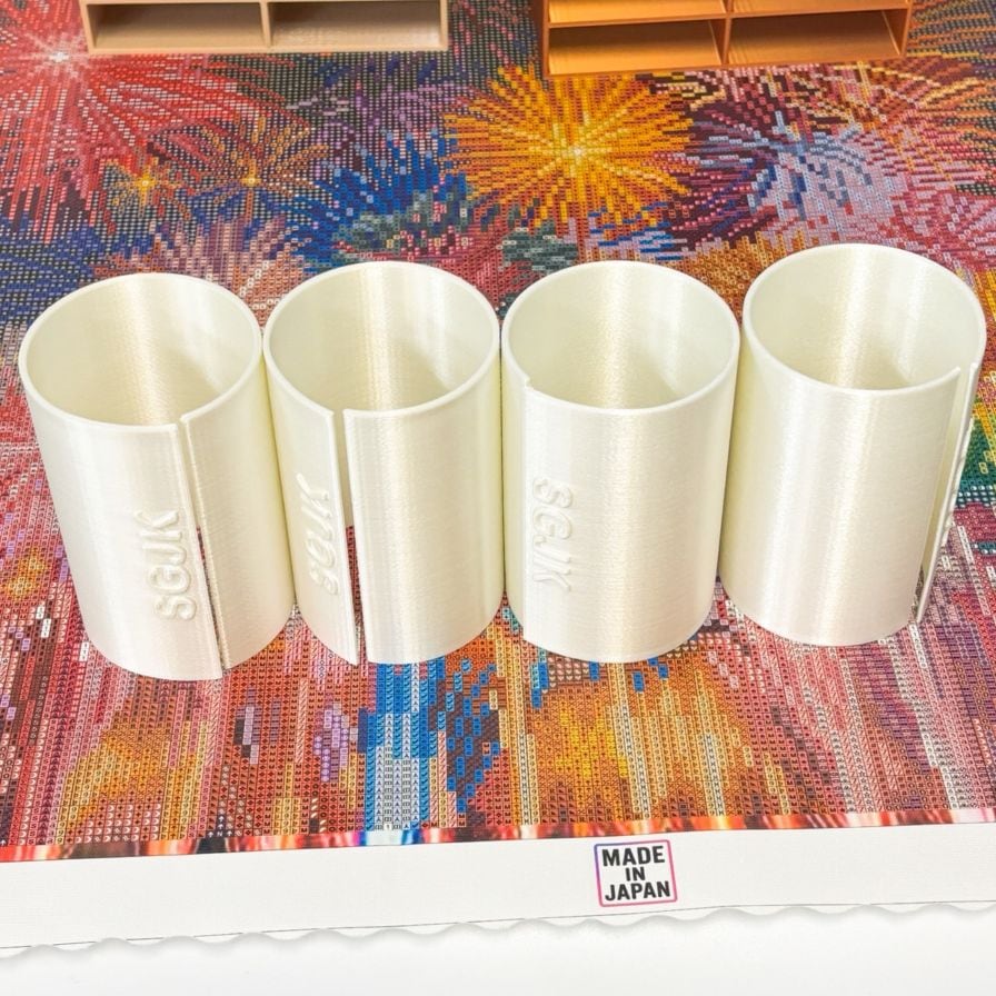 手芸時間オリジナル　ダイヤモンドアートホルダー 蓄光タイプ 白 保存 ストッパー　留め具