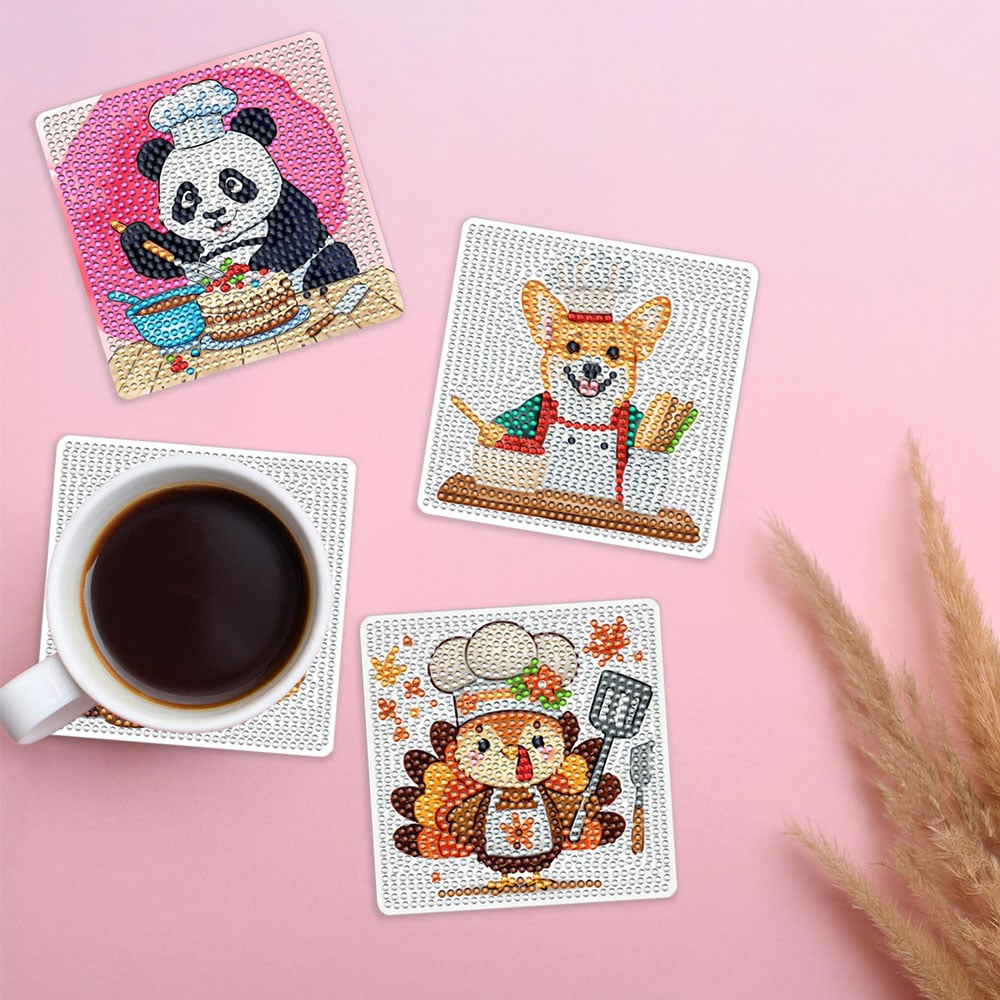 【レア物】油絵風アートアクリルスタンド ムンクピカチュウ 中級 フル ダイヤモンドアート キット ビーズ刺繍 シマエナガ
