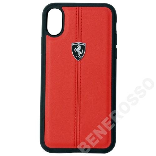 フェラーリ iPhoneX /XS ハードケース W ベルティカル コントラスト ストライプ レッド ヘリテージ FEHDEHCPXRE