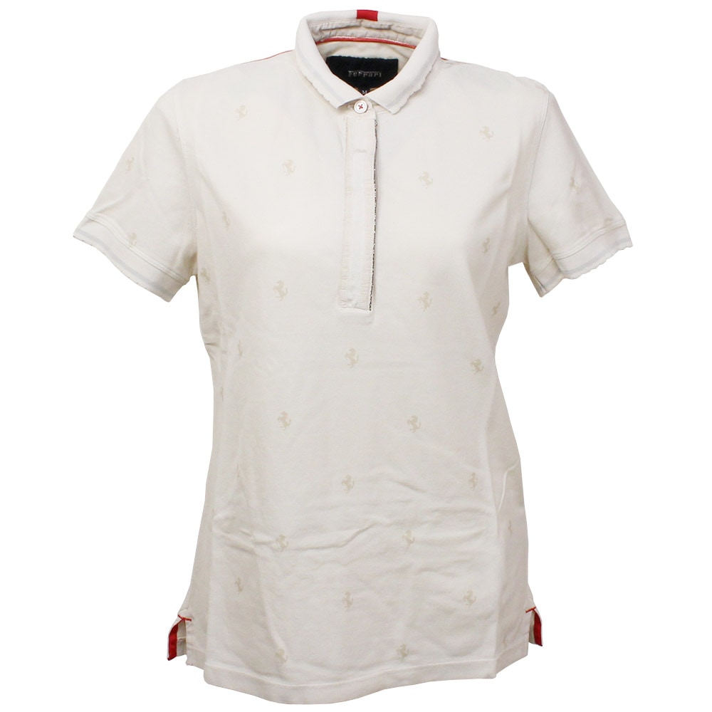 フェラーリ レディース プリント オールオーバーホース ポロ サンドベージュ 