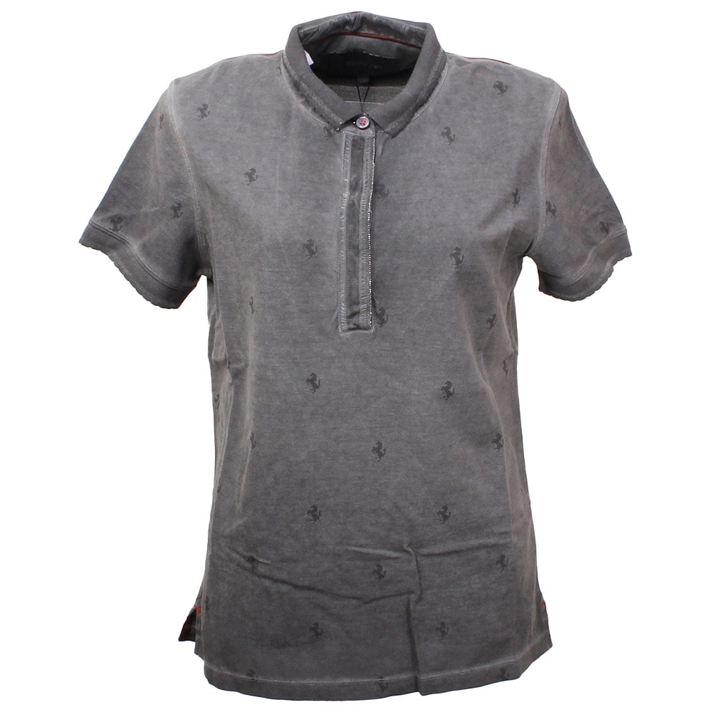 フェラーリ レディース プリント オールオーバーホース ポロ チャコール