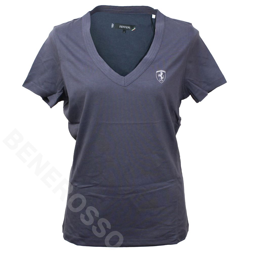 フェラーリ レディース SF アーバン Vネック Tシャツ グレー 