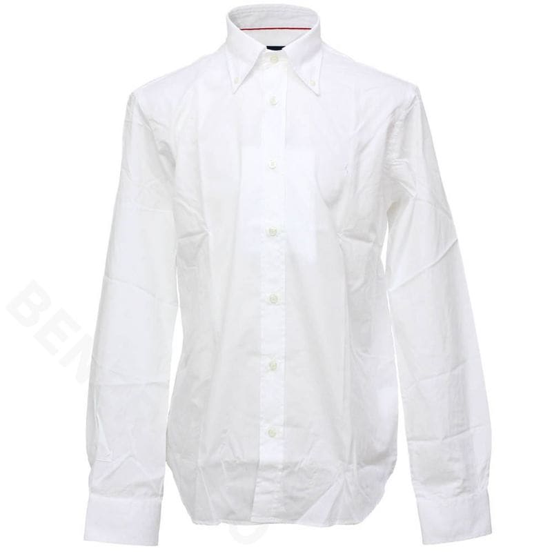 フェラーリ メンズ プランシングホース コットン シャツ ホワイト