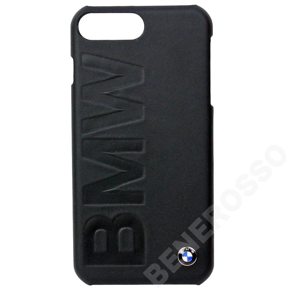 BMW iPhone 7Plus / 8Plus レザー ハードケース Big ロゴ ブラック BMHCP7LLOB