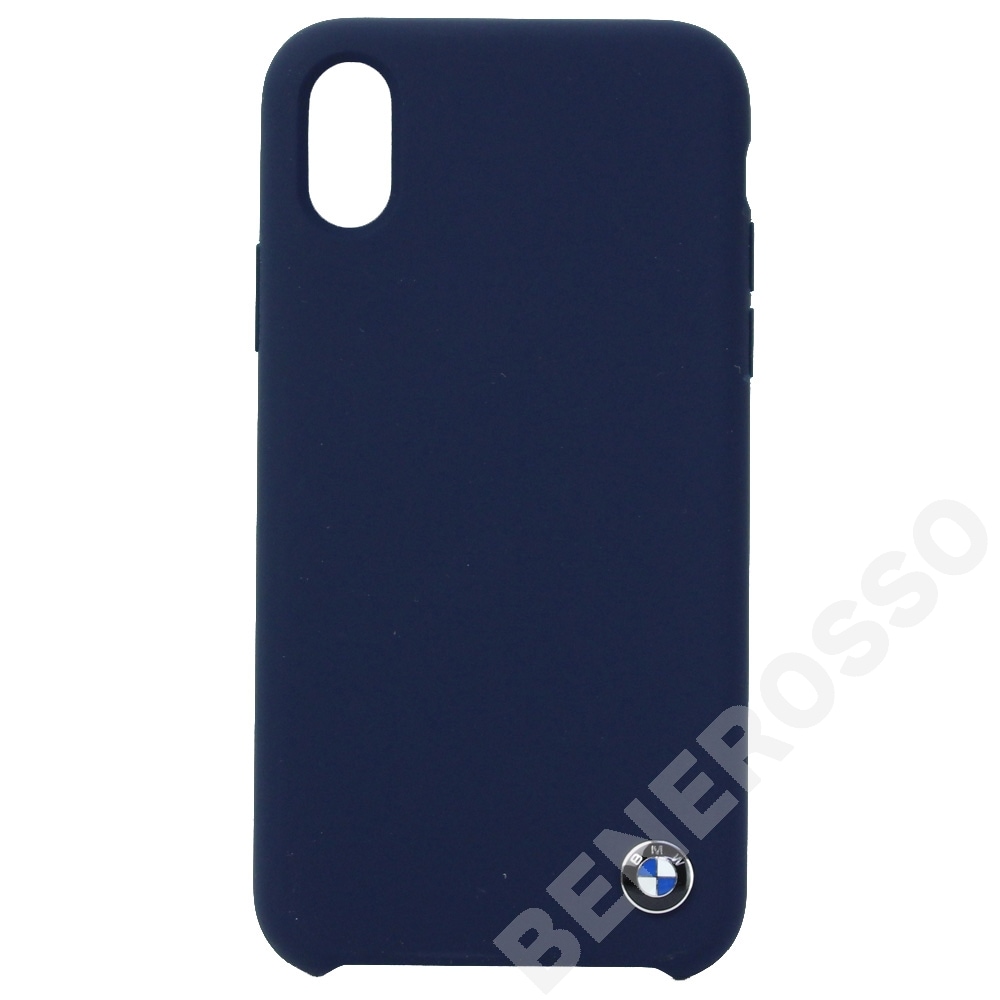 BMW iPhoneX/XS シリコン ハードケース Hot Stamped BMW ネイビー BMHCPXSILNA