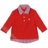 フェラーリ ベビー ロングスリーブ ポロ 12ケ月 レッド