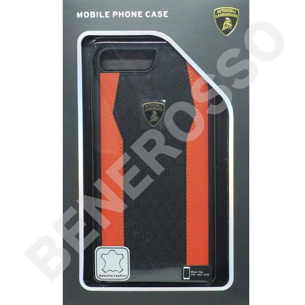 ランボルギーニ iPhone7 Plus /8Plus レザー ハードケース ウラカン -D8 オレンジ LB-TPUPCIP7P-HU/D8-OE