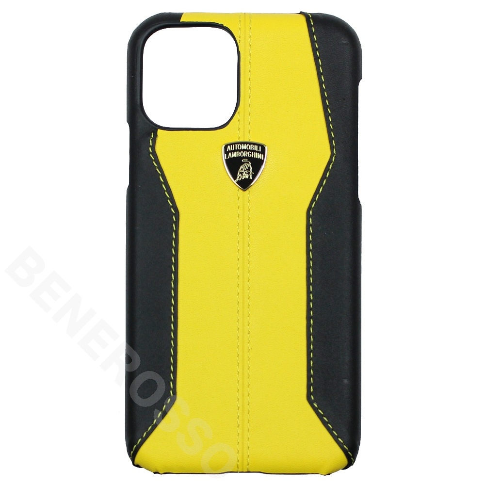 ランボルギーニ iPhone11Pro レザー バックケース Huracan-D1 イエロー LB-HCIP11-HU/D1-YW 