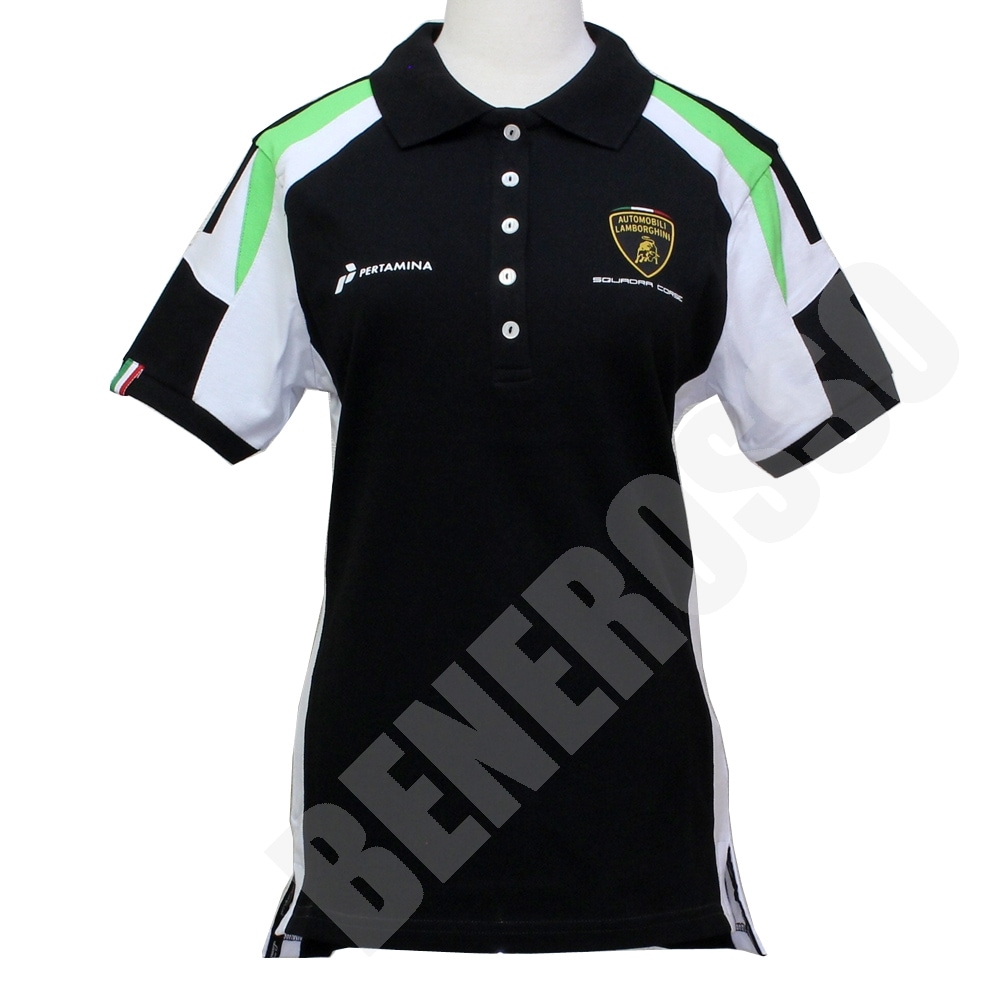 ランボルギーニ Squadra Corse レディース チーム ポロ ブラック 9010695CCB063EL 