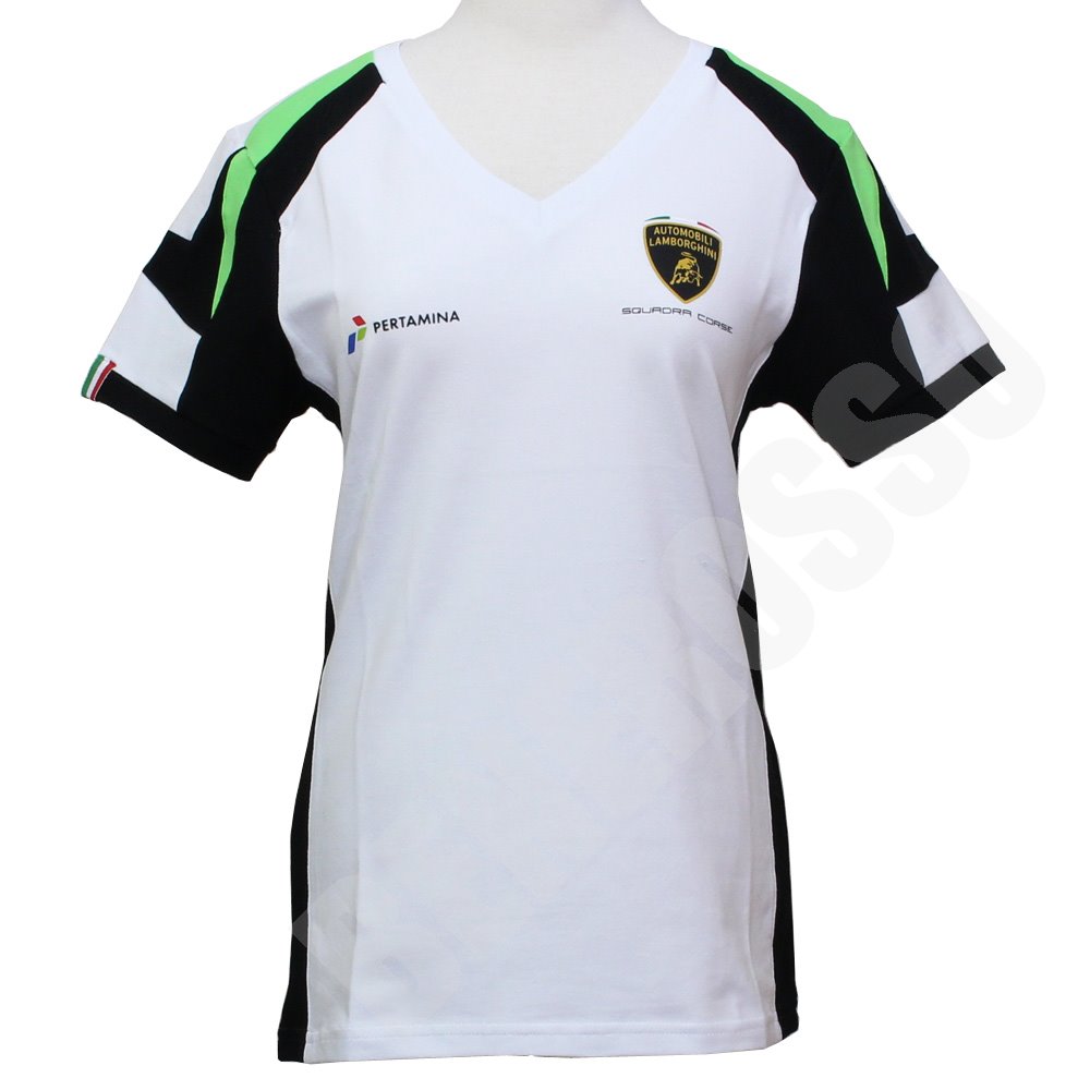 ランボルギーニ Squadra Corse レディース チーム Vネック Tee WH 9010696CCW085EL