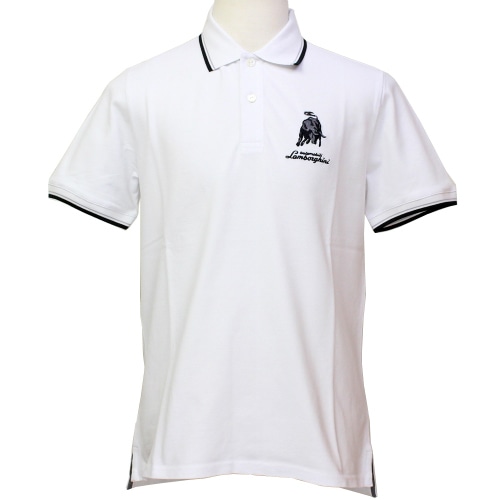 ランボルギーニ メンズ Bull ピケ ポロシャツ ホワイト 9009557CCW071 
