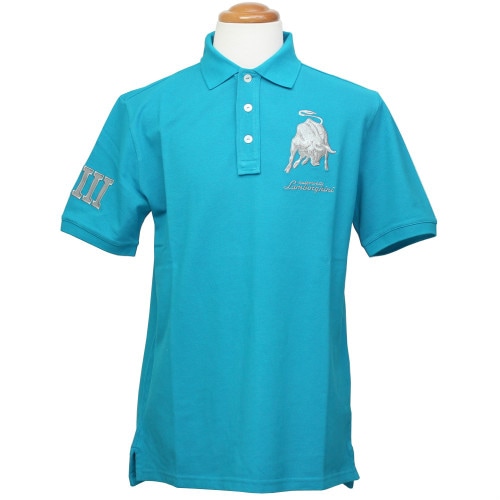 ランボルギーニ メンズ Bull LXIII ピケ ポロ カリビアンブルー 9009559CCU116 
