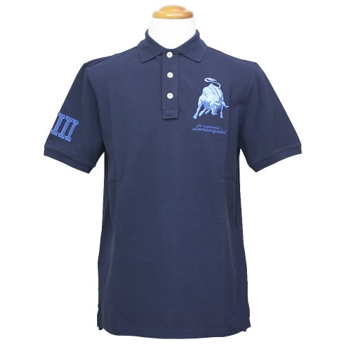 ランボルギーニ メンズ Bull LXIII ピケ ポロ ダークネイビー 9009559CCU096 