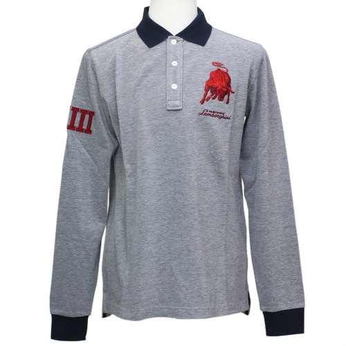 ランボルギーニ メンズ Bull LXIII LS オックスフォード ポロシャツ 9011144CCU136