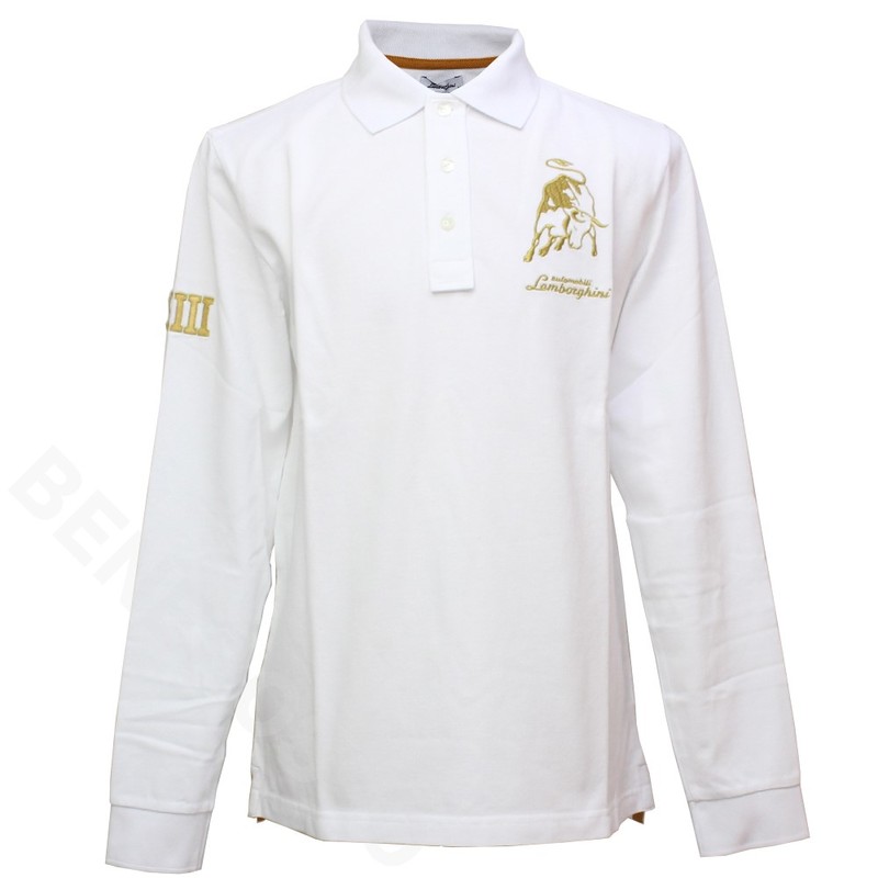 ランボルギーニ メンズ スペシャル エディション Bull LXIII LS ポロ ホワイト 9012081CCW075
