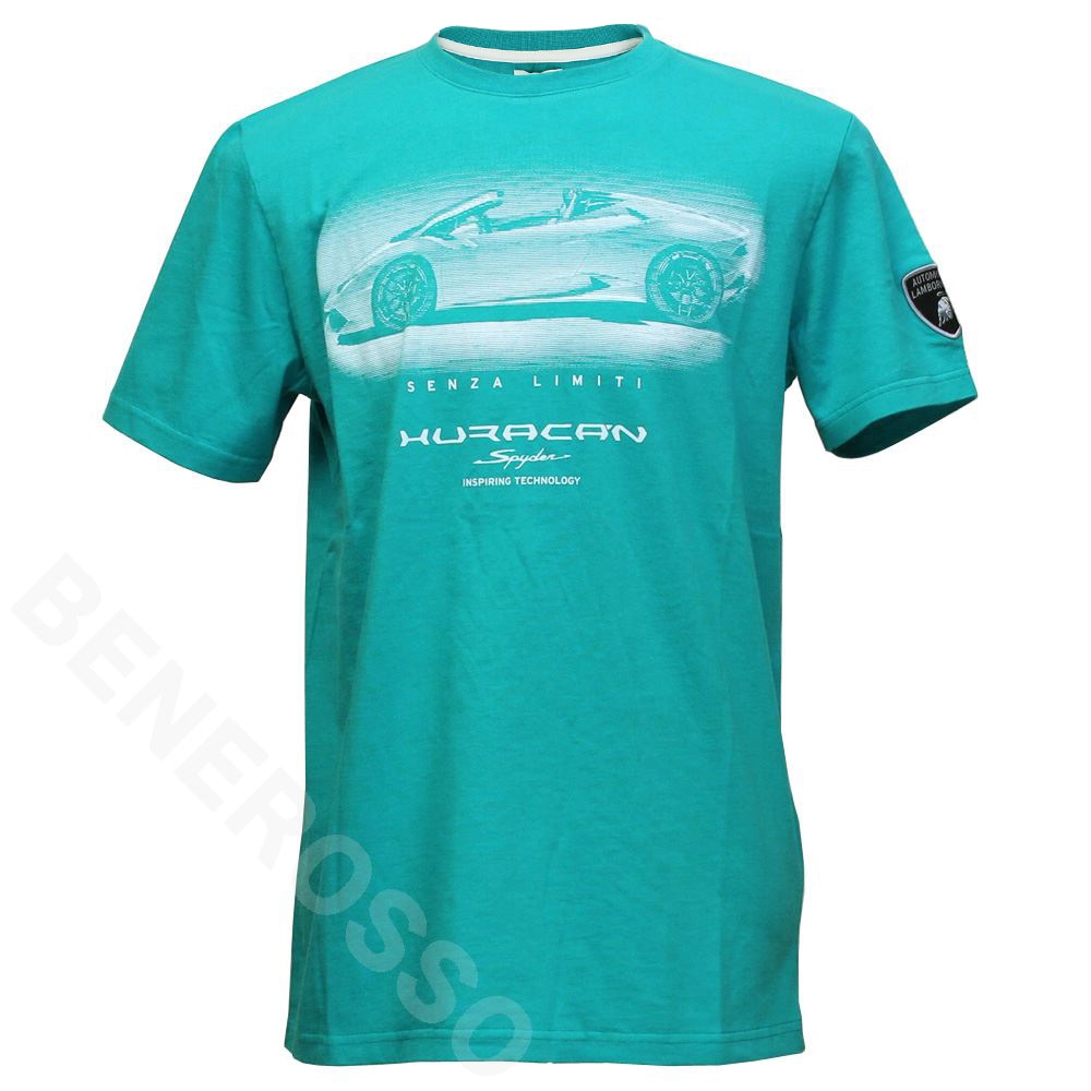 ランボルギーニ メンズ ウラカン スパイダー ホログラム Tシャツ ピーコックグリーン 9011558CCU153