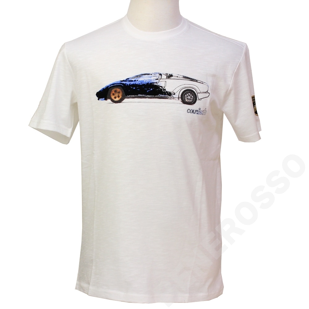 ランボルギーニ メンズ カウンタック Profile Tシャツ ホワイト 9010829CCW074