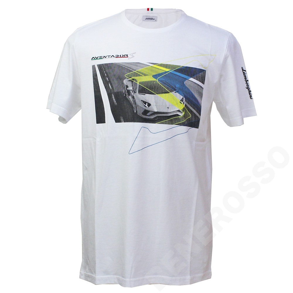 ランボルギーニ メンズ アヴェンタドールS Tee ホワイト（Bianco Isi）9012190CCW086 