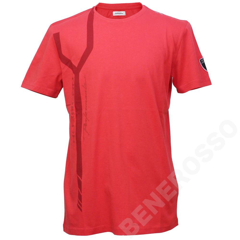 ランボルギーニ メンズ Huracan ペルフォルマンテ Tee レッド(Rosso Mars)9012223CCR055