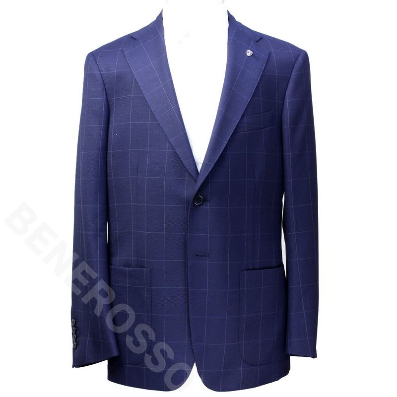 ランボルギーニ メンズ ウインドペーン ブレザー ネイビー 9011510WWU163