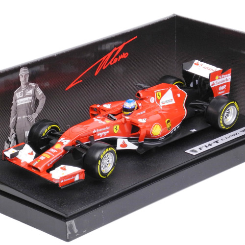 マテル 1/18スケール フェラーリ F1 2014 F14T #14 F.アロンソ ドライバー付 MT BLY67 【訳アリ】