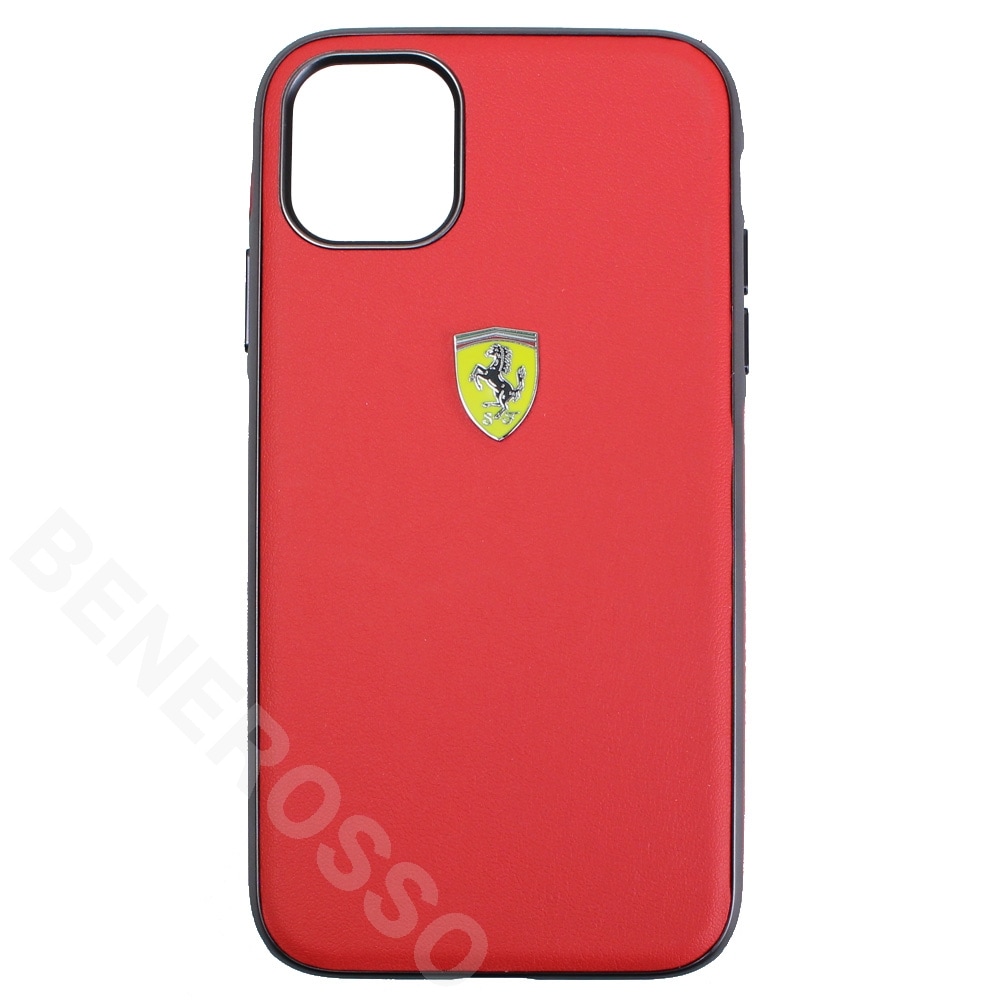 フェラーリ iPhone 11 PUレザー アーバン ハードケース レッド FESSCHCN61RE 