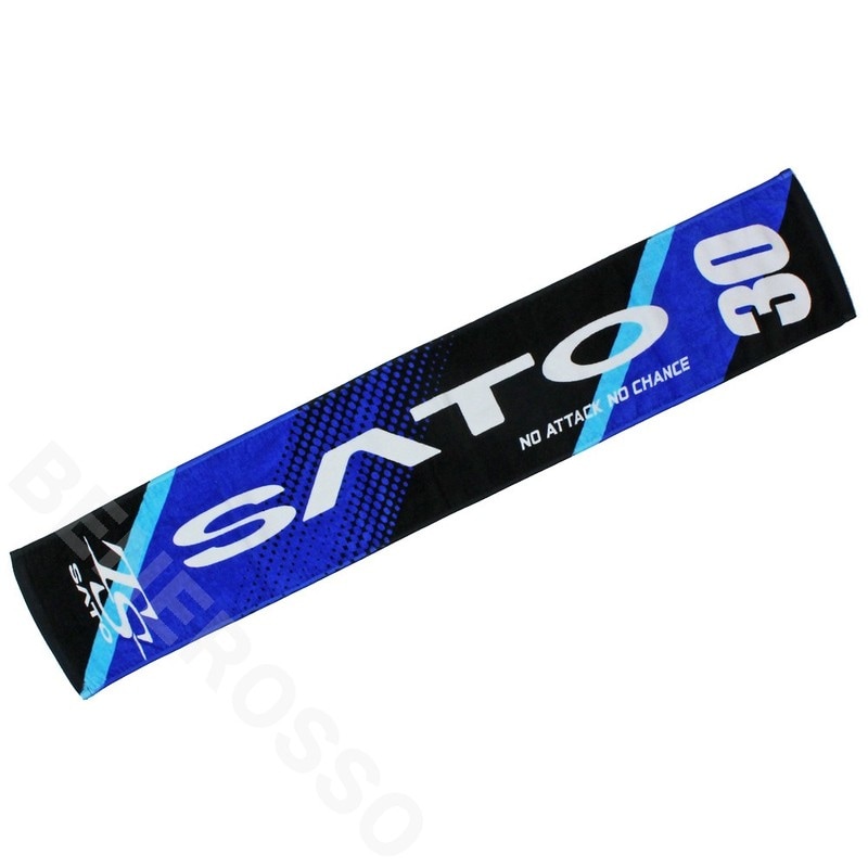 佐藤琢磨 TS プリント タオルマフラー ブルー TS-2105