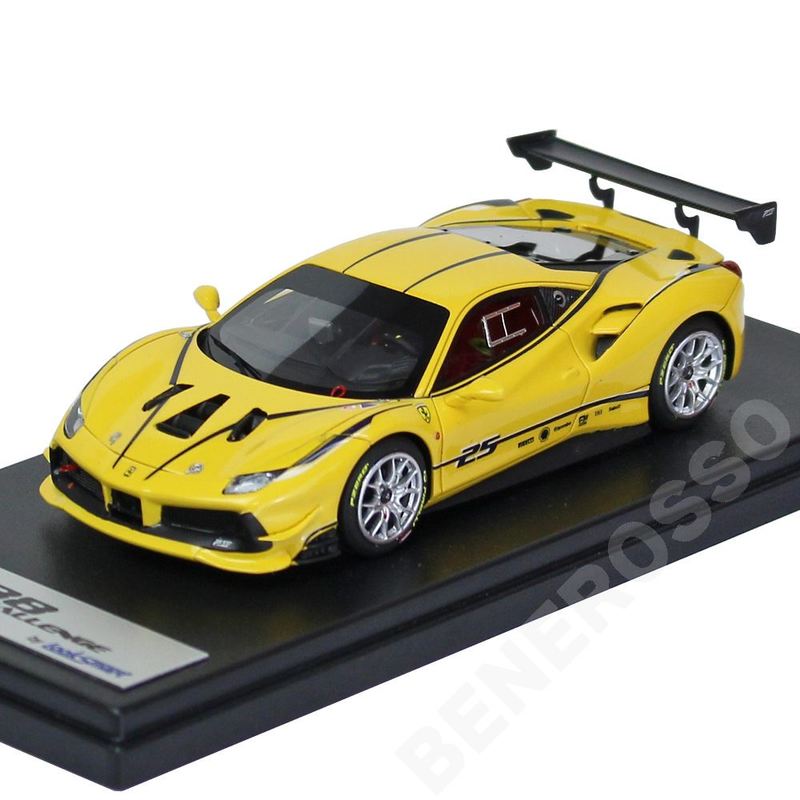 【アウトレット】LookSmart 1/43スケール フェラーリ 488 Challenge PressVer.(Giallo Modena) LS476A 【返品・交換不可】