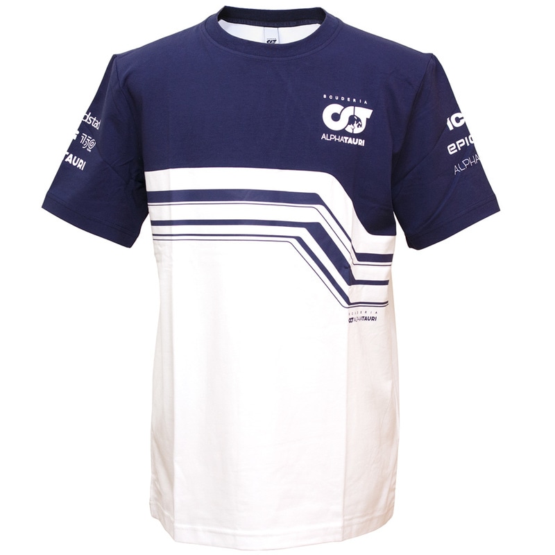 スクーデリア アルファタウリ チーム レプリカ Tシャツ 2022 ネイビー/ホワイト SAT22029-02