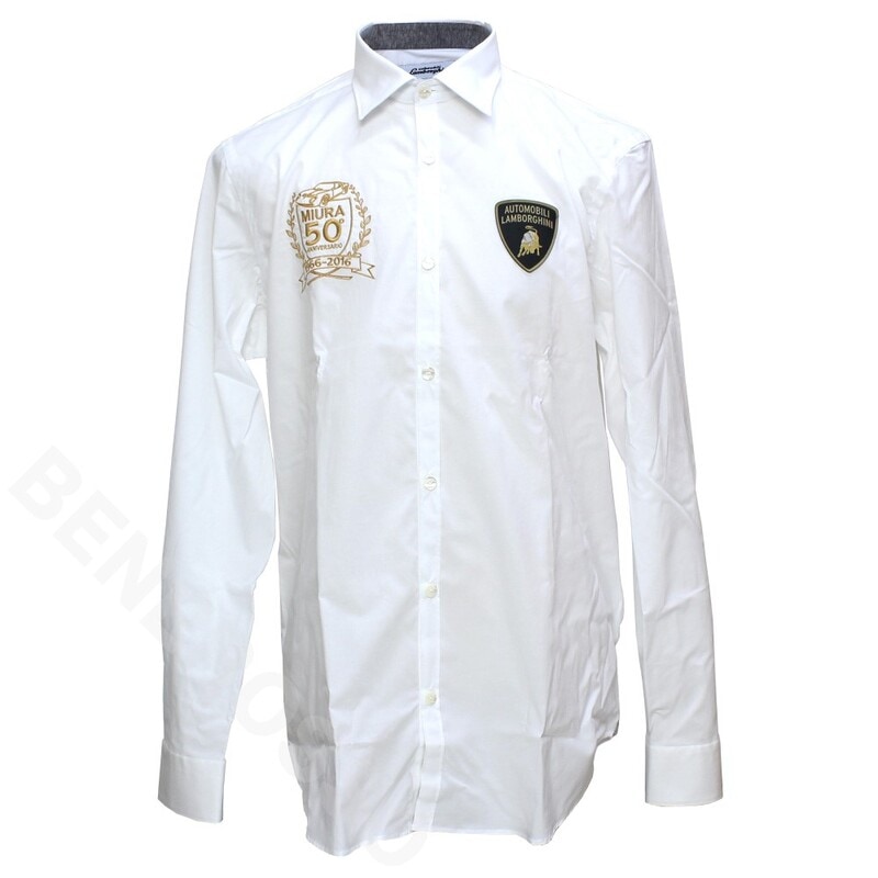 【アウトレット】ランボルギーニ メンズ Miura シャツ ホワイト 46サイズ 9011883CCW017 【返品・交換対象外】