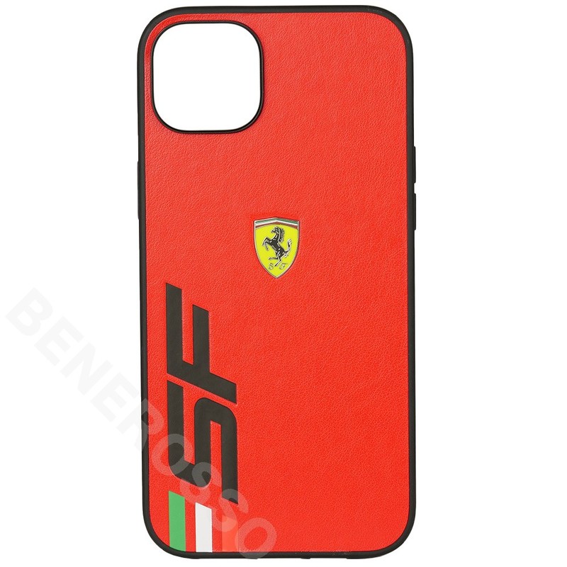 フェラーリ iPhone14plus PUレザー バックカバー SF レッド  FEHCP14MPSFR