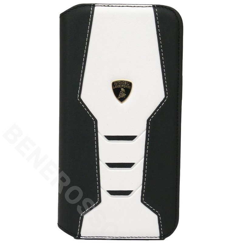 ランボルギーニ iPhone14ProMax レザー ブックタイプケース ウラカン D16 ホワイト LB-TPUFCIP14PM-HU/D16-WE