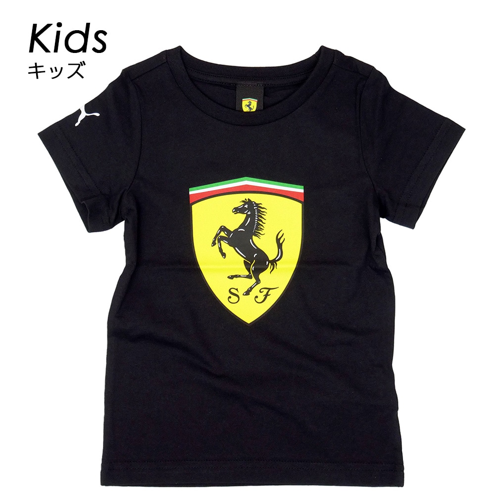 PUMA フェラーリ FW キッズ ラージ シールドTee ブラック 701223468-02