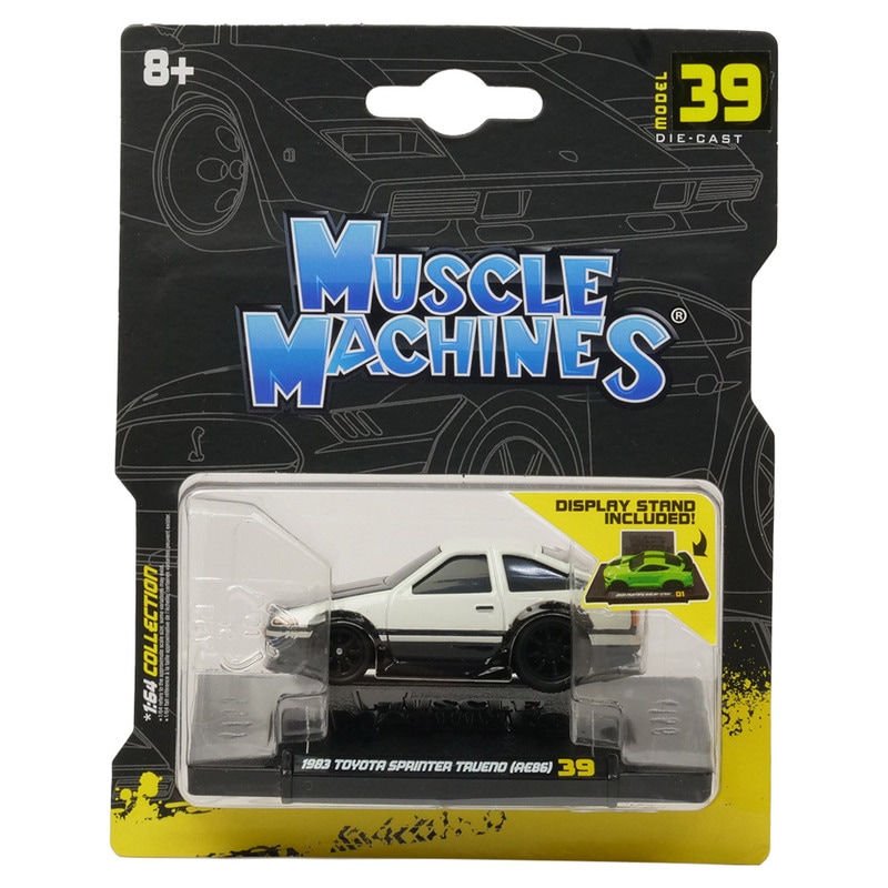 Maisto 1/64スケール MM 1983 トヨタ スプリンタートレノ(AE86)  ホワイト/ブラック MS15579BK