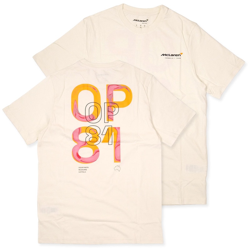マクラーレン F1 チーム O.ピアストリ コア ドライバー Tシャツ 2025 アイボリー TU11402-020
