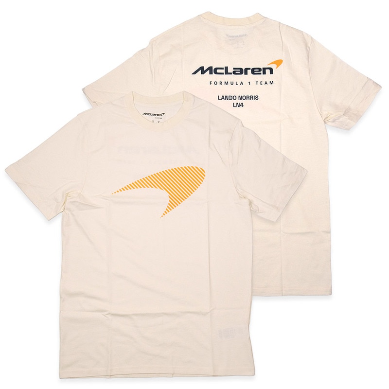 マクラーレン F1 チーム L.ノリス コア ドライバー Tシャツ 2025 アイボリー TU11404-140