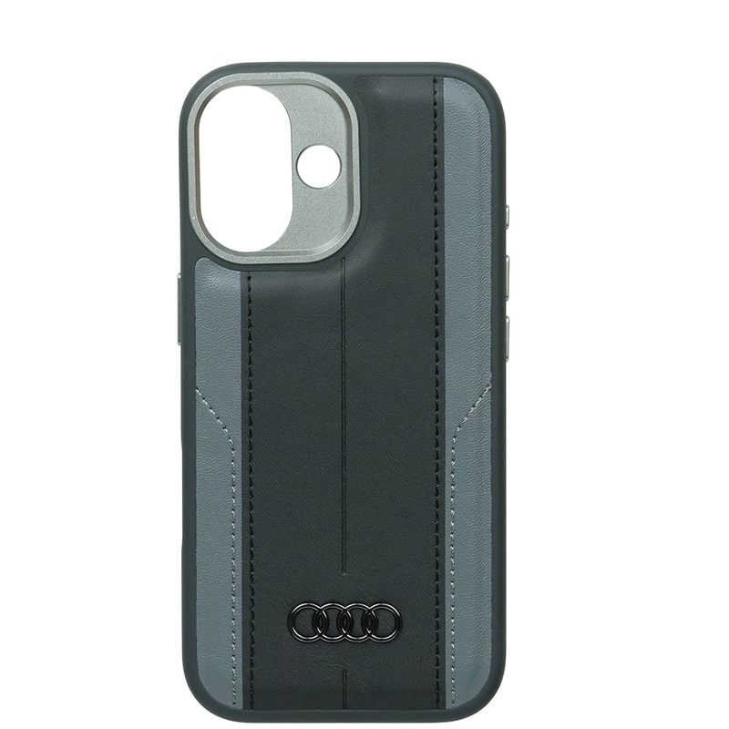 アウディ iPhone 17 合成皮革 バックカバー ブラック マグセーフ対応 AU-TPUPCMIP17-A6/D1-BK
