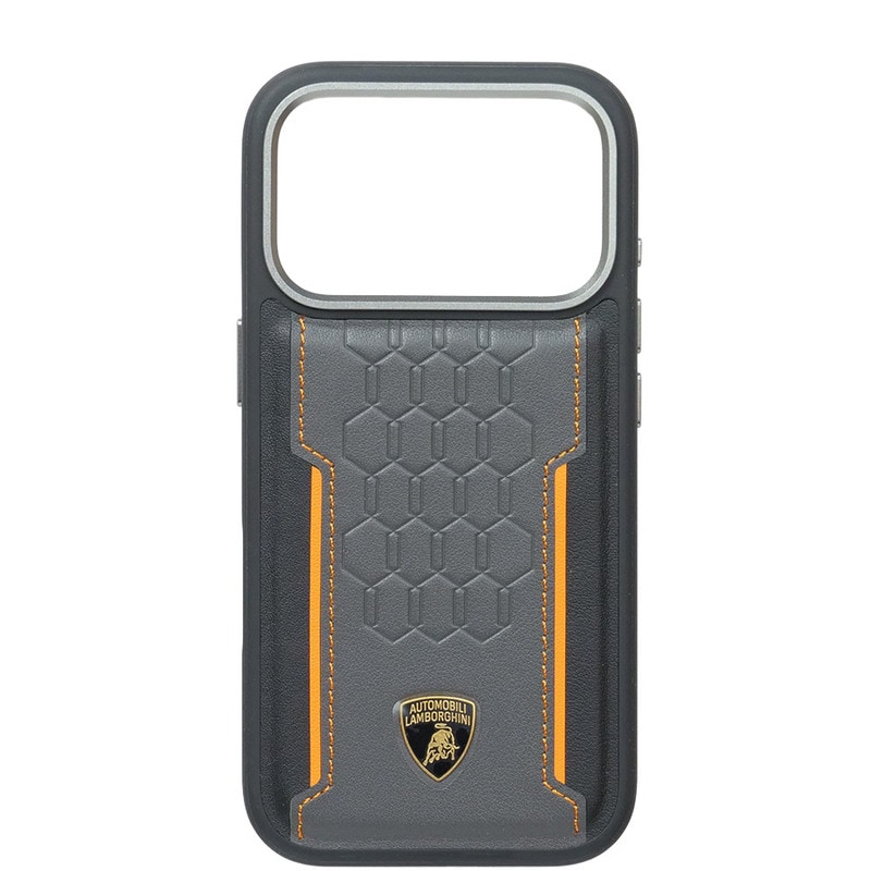 ランボルギーニ iPhone 17Pro レザー バックカバー レヴエルト D1 オレンジ マグセーフ対応 LB-TPUPCMIP17P-HU/D21-OE