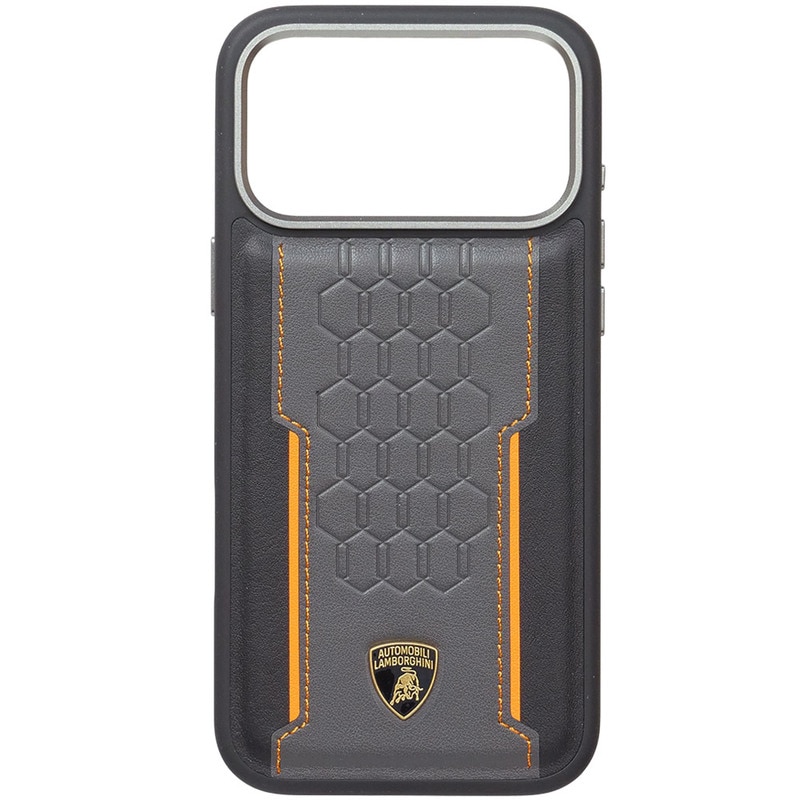ランボルギーニ iPhone 17ProMax レザー バックカバー レヴエルト D1 オレンジ マグセーフ対応 LB-TPUPCMIP17PM-RE/D1-OE