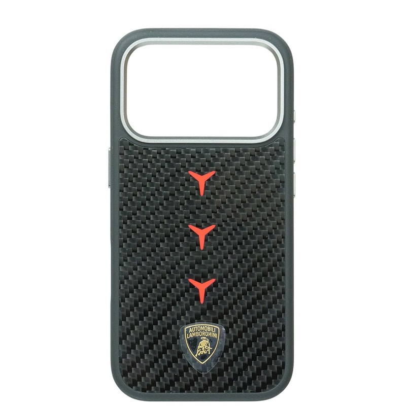 ランボルギーニ iPhone 17Pro リアルカーボン バックカバー レヴエルト D4 オレンジ マグセーフ対応 LB-TPUPCMIP17P-RE/D4-OE