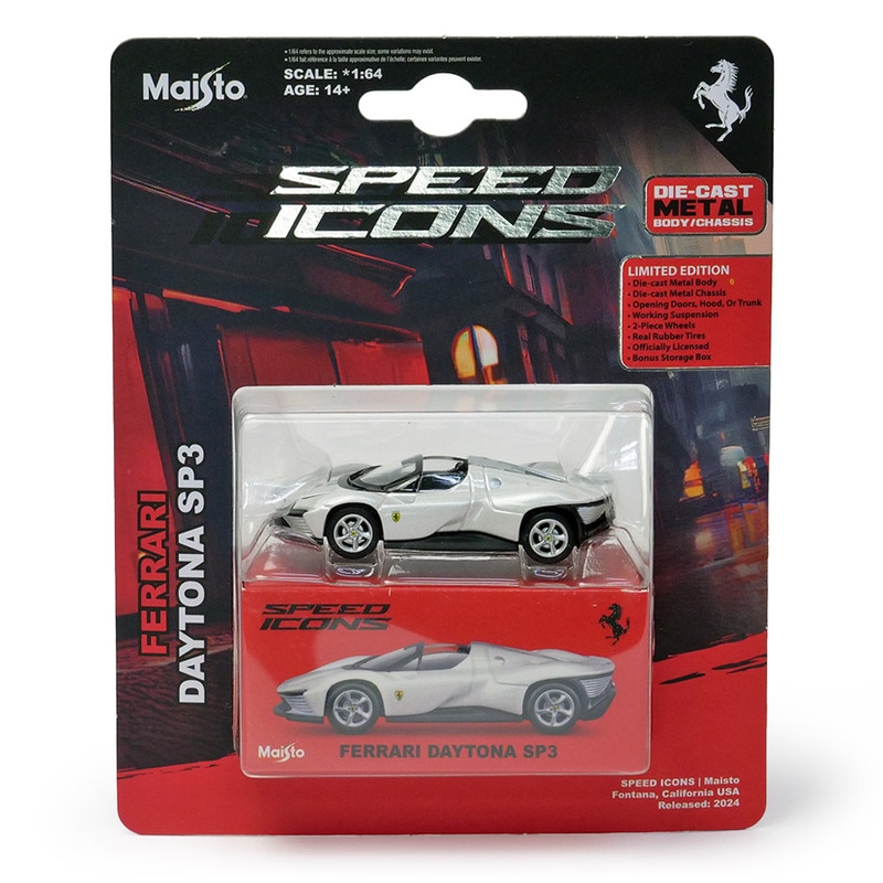 Maisto 1/64スケール SPEED ICONS フェラーリ デイトナ SP3 ホワイト MS15710W