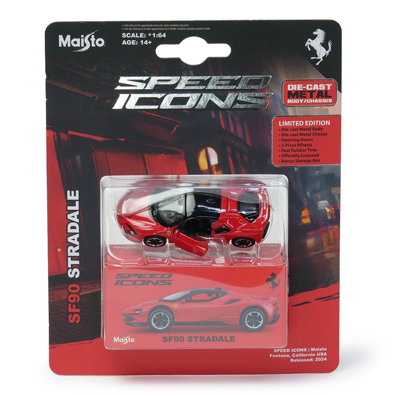 Maisto 1/64スケール SPEED ICONS フェラーリ SF90 ストラダーレ レッド MS15703R