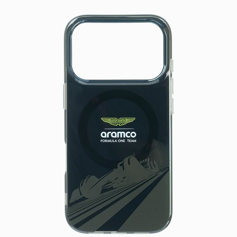 アストンマーチン アラムコ F1チーム iPhone 17Pro IML バックカバー F1カー/ロゴ ブラック マグセーフ対応 ARHMP17LUF1K