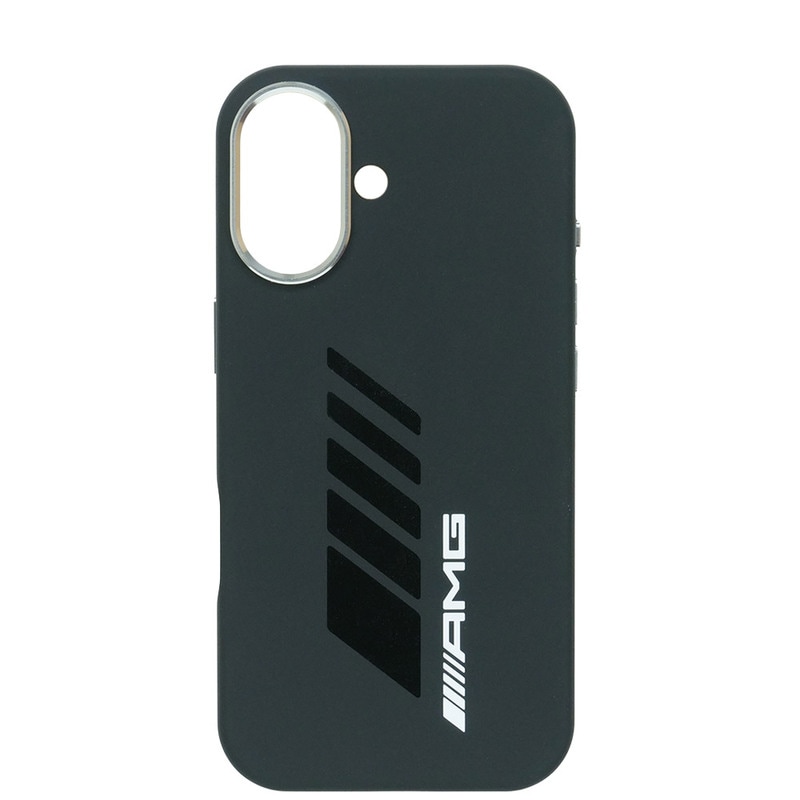 AMG iPhone 17 シリコン バックカバー RHOMBS ブラック マグセーフ対応 AMHMP17S24SORYK