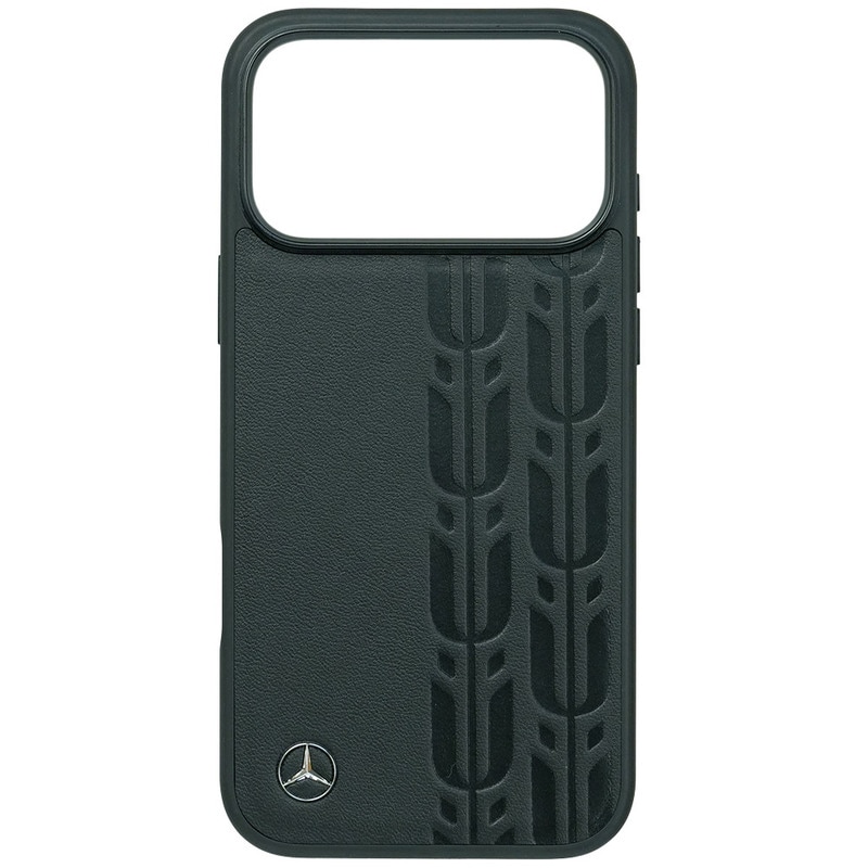 メルセデスベンツ iPhone 17ProMax レザー バックカバー ローレル模様 ブラック マグセーフ対応 MEHMP17L25RDSLAK