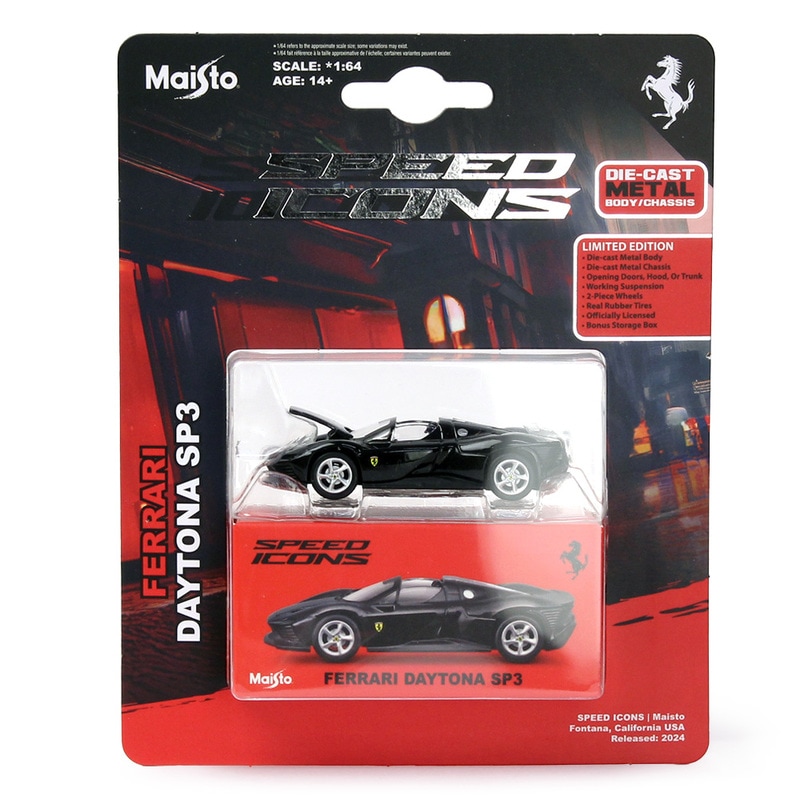 Maisto 1/64スケール SPEED ICONS フェラーリ デイトナ Sp3 ブラック MS15710BK